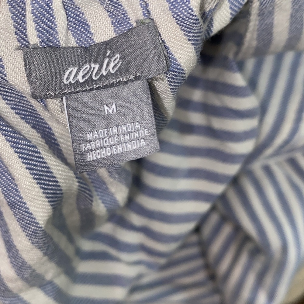 Aerie blue striped top size medium - Picture 7 of 9